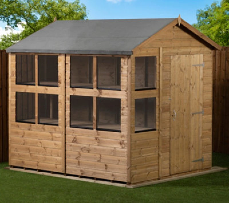 Image of Empire Sheds Empire Apex Potting Shed 6X8 Single Door