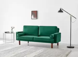 Image of Sutton Velvet Sofa bed with Wooden Legs