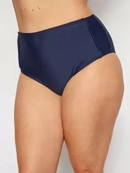 Image of Yours Clothing Control Bikini Brief With Piping Navy, Blue, Size 22, Women