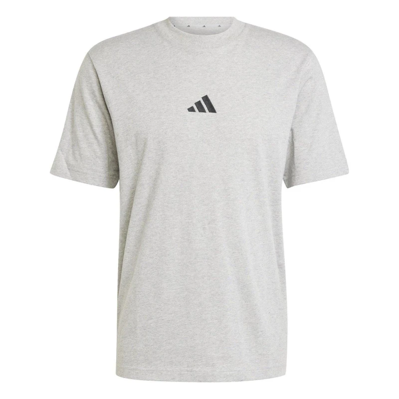 Image of adidas Essentials Single Jersey Logo T-Shirt Mens Regular Fit T-Shirts S Grey 59592602350