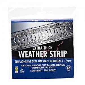 Image of Stormguard Extra-Thick Rubber Weather Seal - 3.5m - White