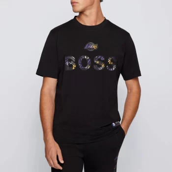 Image of Hugo Boss X NBA Lakers Crew Neck T-Shirt Black Size S Men