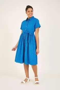 Image of Broderie Anglaise Cotton 'March' Skater Dress