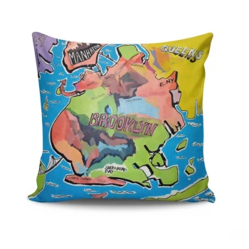 Image of BRKRLNT-2 - No Filling Multicolor Cushion Cover