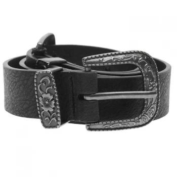 Image of Firetrap Double Buckle West Belt Ladies - Black