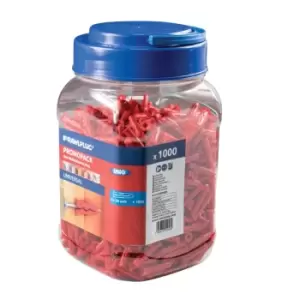 Image of Rawl UNO Universal Wall Plugs, Red 6mm