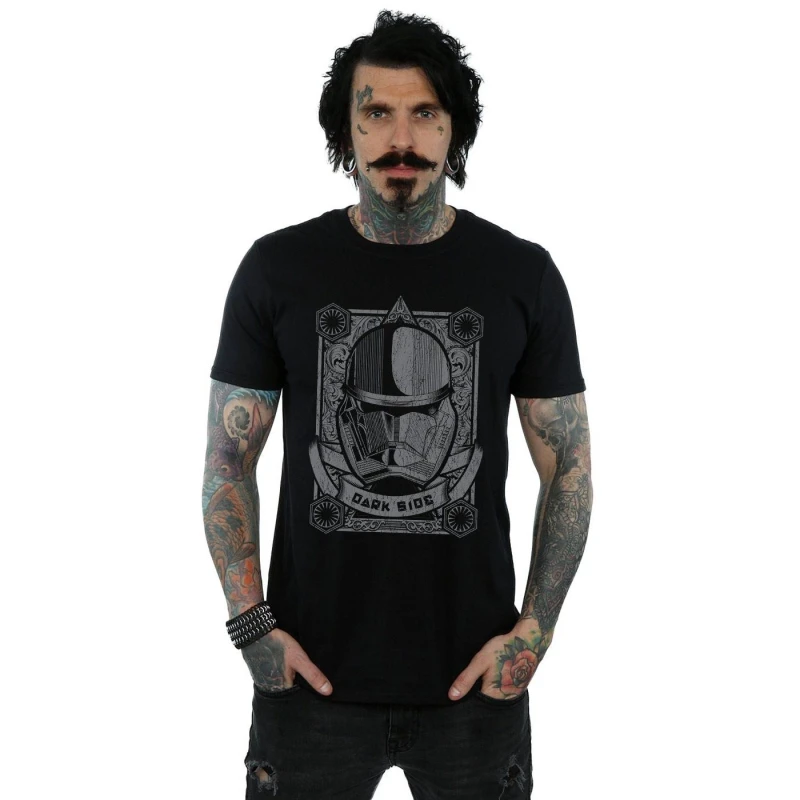 Image of Disney Men Trooper Dark Side T-Shirt in Black Size: Small Black S Male 5059400159233