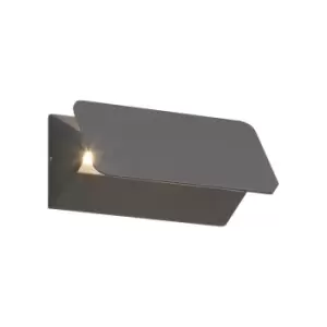 Image of Up & Downward Lighting Wall Lamp, 1 x 5W LED, 3000K, 190lm, IP54, Anthracite