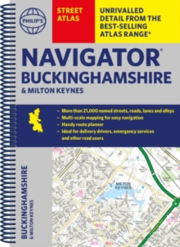 Image of Philip's Navigator Street Atlas Buckinghamshire and Milton Keynes Spiral bound