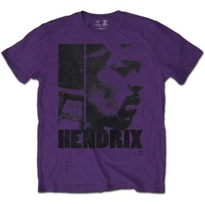Image of Jimi Hendrix - Let Me Die Unisex Medium T-Shirt - Purple