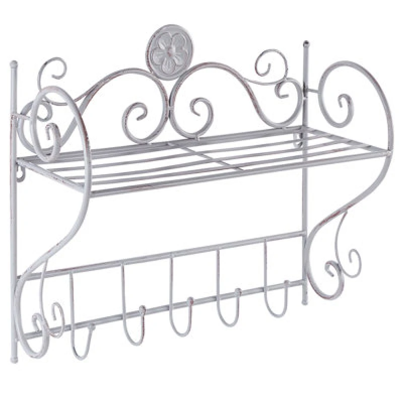 Image of Beliani Retro Wall Shelf Osorno Metal Grey