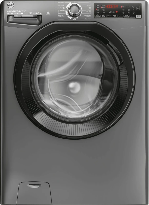 Image of Hoover H-WASH&DRY 350 H3DPS41066TABR80 WiFi Connected 10Kg / 6Kg Washer Dryer with 1400 rpm - Graphite - D Rated