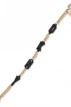 Image of Ladies DKNY Jewellery BR 7.25IN DKNY FLEX GLD/BLACK 04B00152