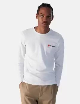 Image of Berghaus Dean Street Heritage Front & Back Logo Long Sleeve T-Shirt - Pure White