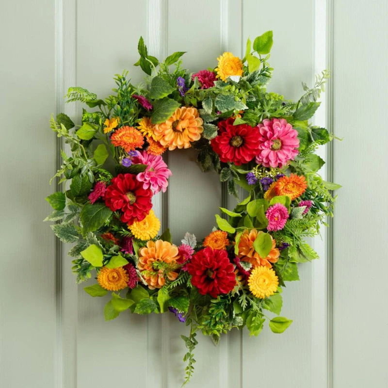 Image of Scottish Everlastings Ltd 60cm Multi Floral Wreath Multicolor Unisex