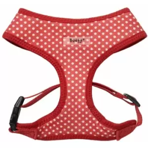 Image of Soft Comfortable Mesh Breathable Fabric Dog Puppy Pet Adjustable Harness - Polka Dot - Medium - Bunty