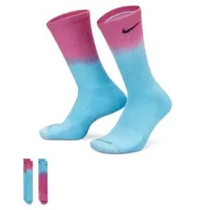 Image of Nike Everyday Plus Cushion Crew Socks, Multi-Color/Black, size: L, Unisex, Socks, DH6096-910