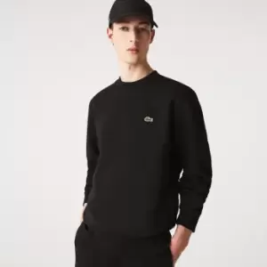 Image of Mens Lacoste Organic Brushed Cotton Sweatshirt Size 11 - 6XL Black