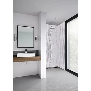 Image of Mermaid Elite Marmo Linea Post Form Single Shower Panel