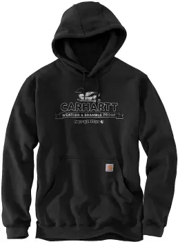 Image of Carhartt Midweight Super Dux Graphic Hoodie, black, Size L, black, Size L