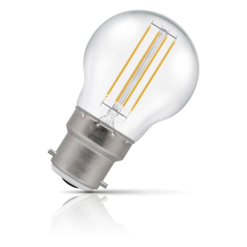 Image of Crompton Lamps LED Golfball 4.2W B22 Dimmable Filament Warm White Clear (40W Eqv)