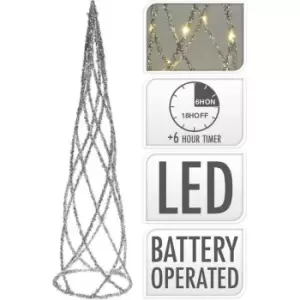 Image of The Spirit Of Christmas Cone w30 LED Lights31 - Silver