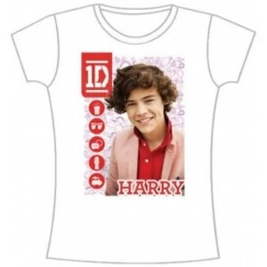 Image of One Direction 1D Harry Symbolfield Skinny White TS: XL