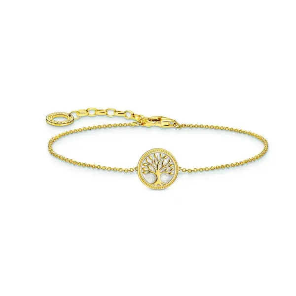 Image of Thomas Sabo Sterling Silver Basics Gold Gold Plated Enamel Bracelet A2
