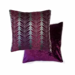 Image of Emma Barclay Willow Cushion Cover 17 x 17 Plum (Pair)