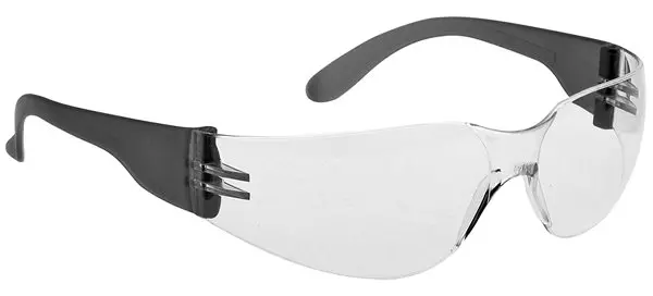 Image of Portwest Wrap Around Safety Glasses PW32CLR Frame: Black