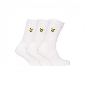 Image of Lyle and Scott Hamilton 3 Pack Sports Socks - Bright White