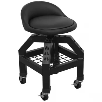Image of Sealey SCR03B Creeper Stool Pneumatic + Adjustable Height Swivel S...