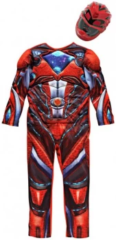 Image of Power Rangers Childrens Red Fancy Dress Costume 7 8 Years