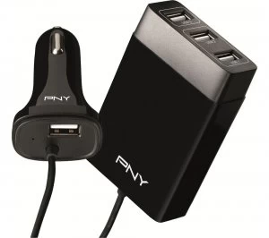 Image of PNY Family 4 Ports USB Car Charger