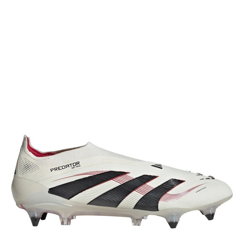 Image of adidas Unisex Adults Predator Elite Low Soft Ground Football Boots Off White/Black unisex 6.5 (40)