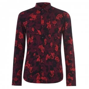 Image of Hugo Boss Camo Shirt Open Pink Size L Men