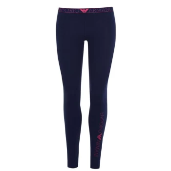 Image of Emporio Armani Logo Leggings - Blue