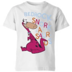 Image of The Flintstones Bedrock Snork-A-Saur-Us Kids T-Shirt - White - 5-6 Years