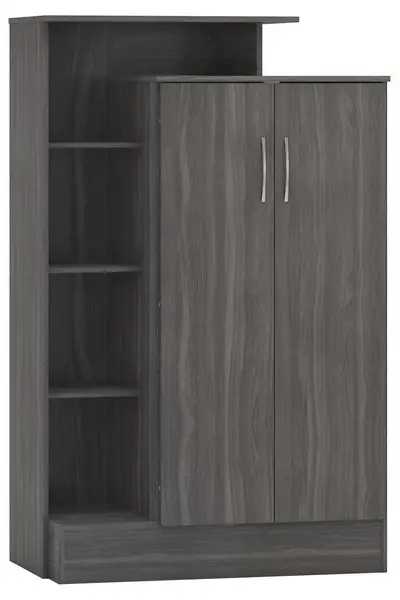 Image of Seconique Nevada Petite Open Shelf Wardrobe Black