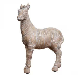 Image of Carved Sandstone Effect Zebra Ornament