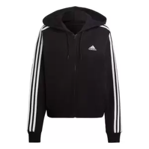 Image of adidas Essentials 3-Stripes French Terry Bomber Full-Zip - Black
