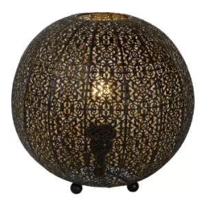 Image of Lucide TAHAR - Table Lamp - Ø33cm - 1xE27 - Black