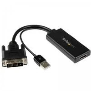 Image of StarTech DVI To HDMI Video Adapter With USB Power And Audio - 1080p