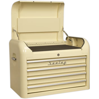 Image of Sealey Premier Retro Style 4 Drawer Tool Chest Cream