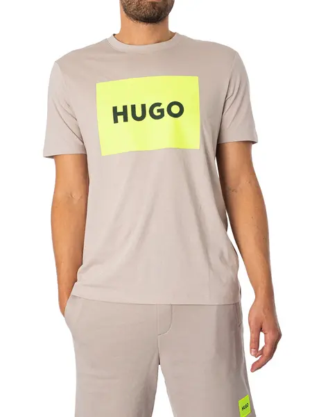 Image of HUGO Dulive222 Graphic T-Shirt Light/Pastel Grey M
