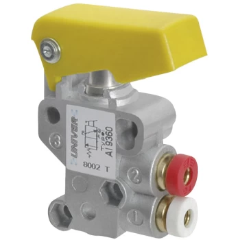 Image of Univer AI-9350 Pneumatic Button Switch - 3/2 N/C 4mm Push Fit