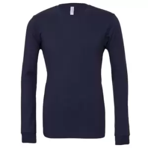Image of Bella + Canvas Unisex Adult Jersey Long-Sleeved T-Shirt (M) (Navy)