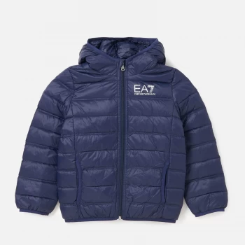 Image of Emporio Armani EA7 Sporty Core Identity Hooded Jacket Navy Size 4 Years Boys