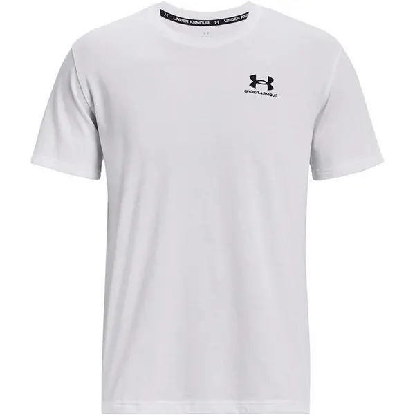 Image of Under Armour Logo Embroidered Heavyweight Short Sleeve Mens S Grey 59366326350