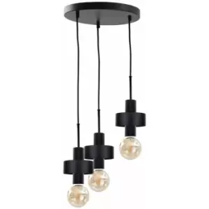 Image of Keter Unica Cluster Pendant Ceiling Light Black, 35cm, 3x E27